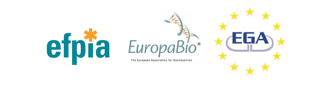 EFPIA, EuropaBio, EGA logos